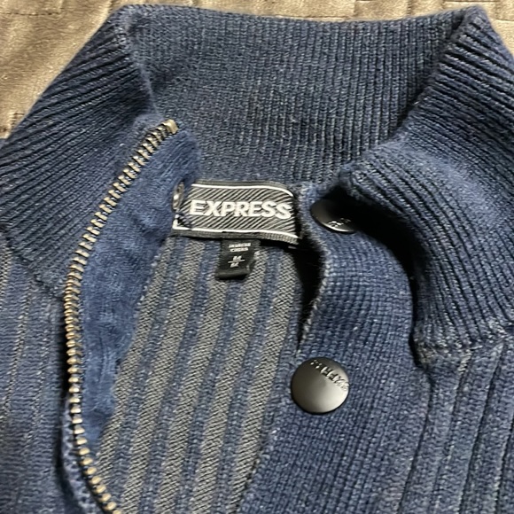 Express Mens - Sweater Size Medium - Navy Blue - Picture 2 of 4